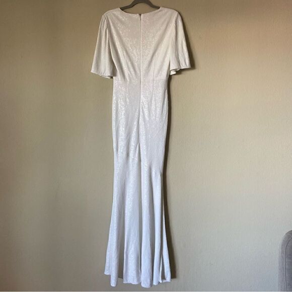 NWT Rachel Zoe Heather Fluid Maxi White Dress Sequin Size 4 - Picture 14 of 17